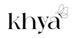 Brand name 'khya' with a butterfly graphic on a white background